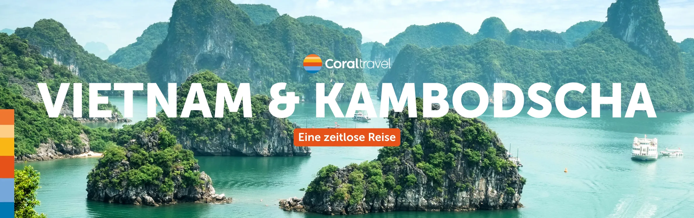 Bucht in Vietnam mit vielen Inseln